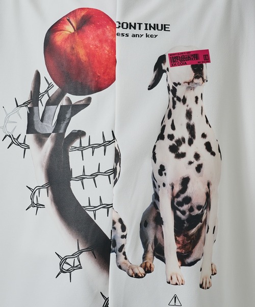 SHAREEF（シャリーフ）の「【SHAREEF】APPLE×DOG TEE（Tシャツ/カットソー・メンズ・ホワイト/ブラック・1/2）」の16枚目の写真