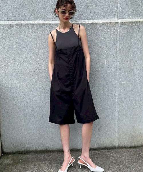 HANNE(アン)の「ストラップショートオールインワン(つなぎ/オールインワン・レディース・ホワイト/ブラック・SMALL/MEDIUM)」の19枚目の写真
