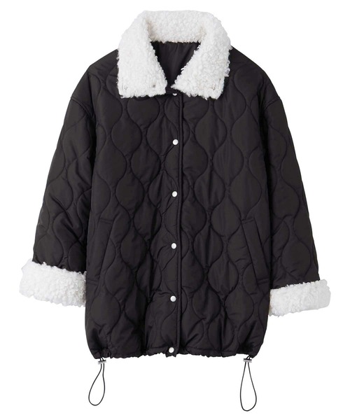 GeeRA（ジーラ）の「衿ボアキルティングミドル丈バルーンジャケット（ブルゾン・レディース・アイボリー/ブラック・MEDIUM/LARGE）」の19枚目の写真