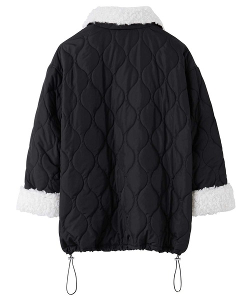 GeeRA（ジーラ）の「衿ボアキルティングミドル丈バルーンジャケット（ブルゾン・レディース・アイボリー/ブラック・MEDIUM/LARGE）」の21枚目の写真