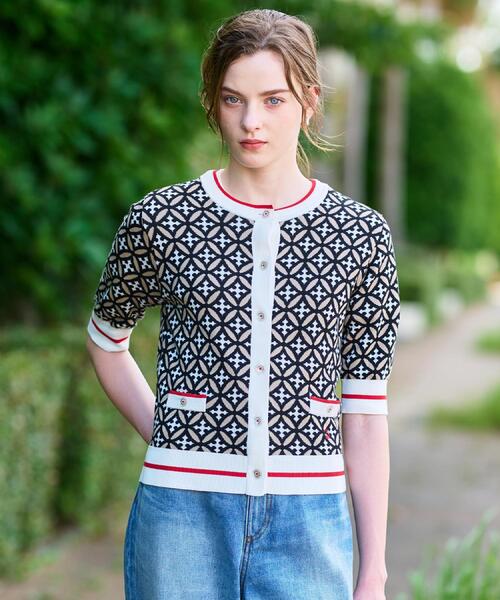 DRESSTERIOR(ドレステリア)の「オーバーラップサークルハーフスリーブカーディガン(カーディガン/ボレロ・レディース・ベージュ系・34/36/38)」の6枚目の写真