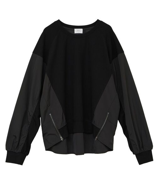 Editt by YECCA VECCA(エディットバイイェッカヴェッカ)の「素材MIX裾ZIPプルオーバー(スウェット・レディース・その他6/ブラック・FREE)」の8枚目の写真