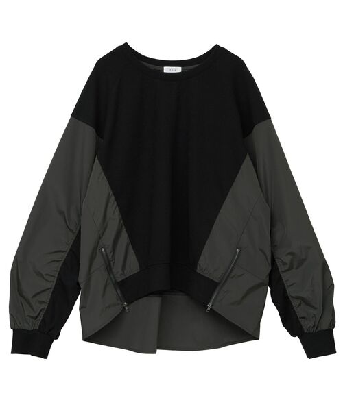 Editt by YECCA VECCA(エディットバイイェッカヴェッカ)の「素材MIX裾ZIPプルオーバー(スウェット・レディース・その他6/ブラック・FREE)」の9枚目の写真