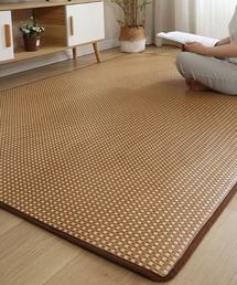 セール】aimoha home 夏 ござ 籐 ラタン ラグ 長方形 80x180cm (SS
