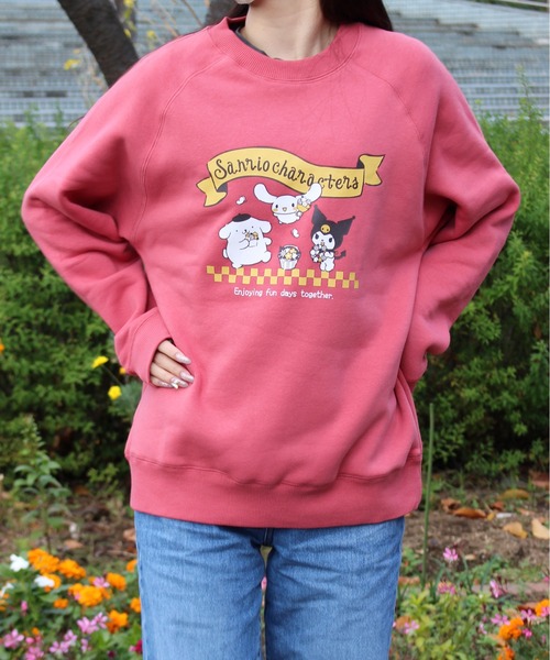 sanrio(サンリオ)の「【SANRIO/サンリオ】キャラクタープリント裏シャギースウェット(スウェット・レディース・レッド/ライトグリーン/ネイビー/オートミール・LARGE/MEDIUM)」の5枚目の写真