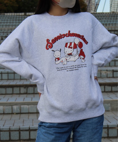 sanrio(サンリオ)の「【SANRIO/サンリオ】キャラクタープリント裏シャギースウェット(スウェット・レディース・レッド/ライトグリーン/ネイビー/オートミール・LARGE/MEDIUM)」の22枚目の写真