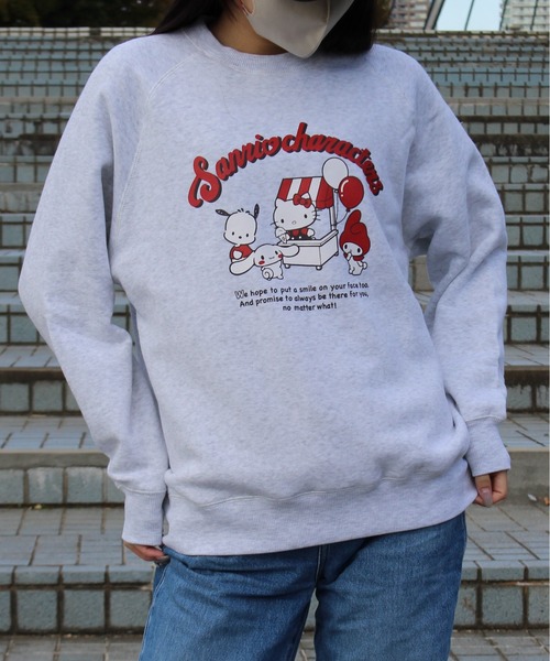 sanrio(サンリオ)の「【SANRIO/サンリオ】キャラクタープリント裏シャギースウェット(スウェット・レディース・レッド/ライトグリーン/ネイビー/オートミール・LARGE/MEDIUM)」の20枚目の写真