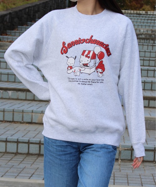 sanrio(サンリオ)の「【SANRIO/サンリオ】キャラクタープリント裏シャギースウェット(スウェット・レディース・レッド/ライトグリーン/ネイビー/オートミール・LARGE/MEDIUM)」の18枚目の写真