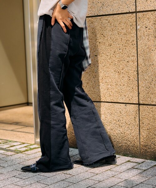 etsinta（エシンタ）の「etsintaリメイクフレアパンツ（スウェットパンツ・レディース・ブラック/オフホワイト/レッド/ブルー・ONE SIZE）」の18枚目の写真