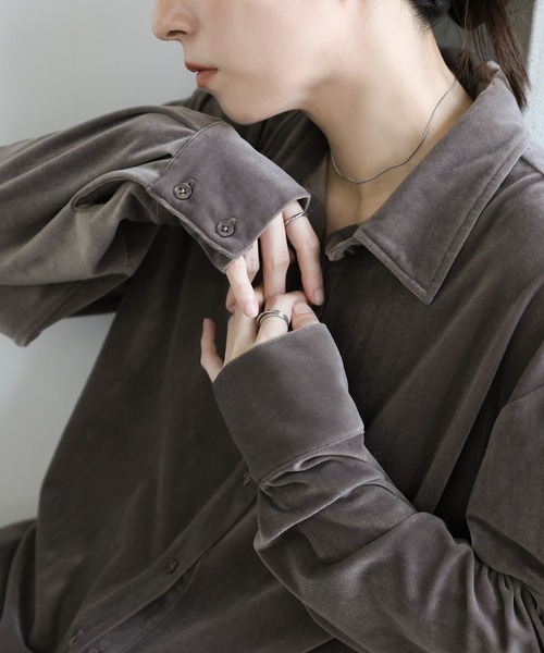 セール】カットベロアシャツ（シャツ/ブラウス）｜select MOCA