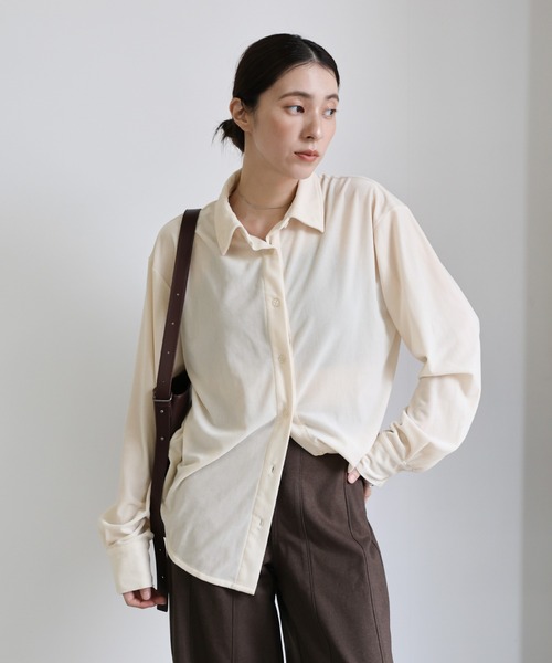 セール】カットベロアシャツ（シャツ/ブラウス）｜select MOCA