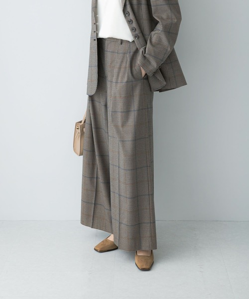 URBAN RESEARCH ROSSO WOMEN(アーバンリサーチ ロッソ)の「チェックワイドスラックス(その他パンツ・レディース・ブラウン系その他・38/36)」の1枚目の写真
