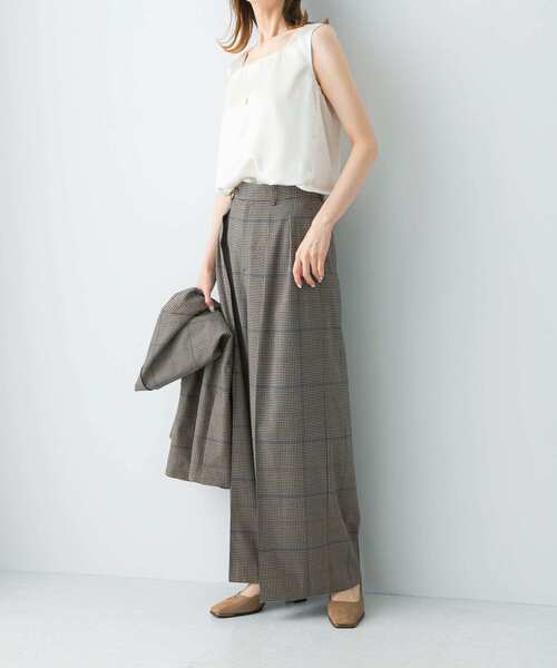 URBAN RESEARCH ROSSO WOMEN(アーバンリサーチ ロッソ)の「チェックワイドスラックス(その他パンツ・レディース・ブラウン系その他・38/36)」の6枚目の写真
