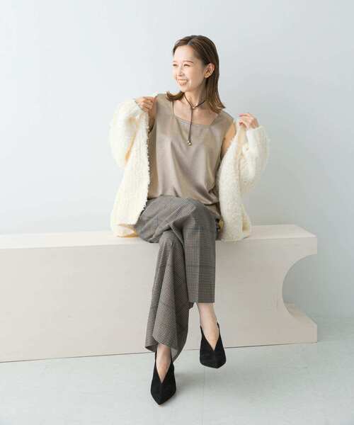 URBAN RESEARCH ROSSO WOMEN(アーバンリサーチ ロッソ)の「チェックワイドスラックス(その他パンツ・レディース・ブラウン系その他・38/36)」の9枚目の写真