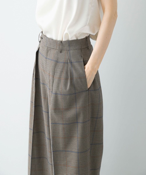 URBAN RESEARCH ROSSO WOMEN(アーバンリサーチ ロッソ)の「チェックワイドスラックス(その他パンツ・レディース・ブラウン系その他・38/36)」の14枚目の写真