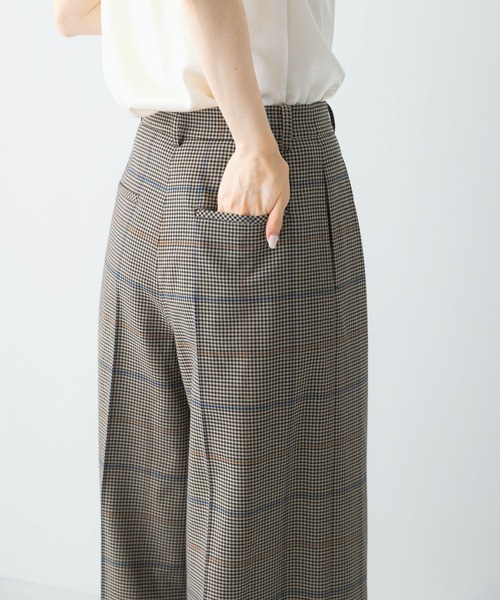 URBAN RESEARCH ROSSO WOMEN(アーバンリサーチ ロッソ)の「チェックワイドスラックス(その他パンツ・レディース・ブラウン系その他・38/36)」の17枚目の写真
