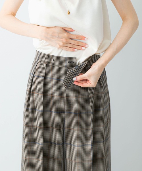 URBAN RESEARCH ROSSO WOMEN(アーバンリサーチ ロッソ)の「チェックワイドスラックス(その他パンツ・レディース・ブラウン系その他・38/36)」の18枚目の写真