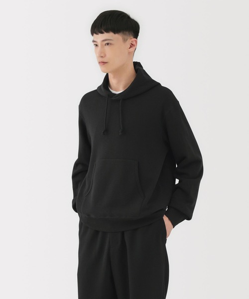 MUJI Labo(ムジラボ)の「〔MUJI Labo〕紳士 昔ながらの製法で編み立てたスウェットパーカ(パーカー・メンズ・ブラック/ダークネイビー/オートミール・M/L/XL)」の4枚目の写真