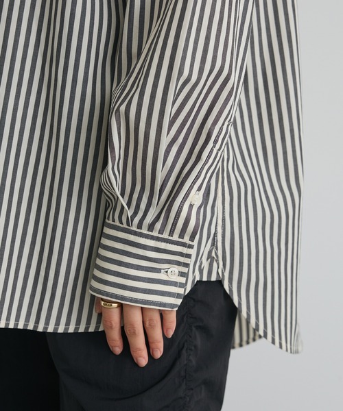 CRAFT STANDARD BOUTIQUE（クラフトスタンダードブティック）の「【追加】バンドカラーシャツ◇（シャツ/ブラウス・レディース・ネイビー系2/ベージュ系その他2/グレー系その他2/ブラウン系その他4/チャコールグレー/オフホワイト・L/M/S）」の10枚目の写真