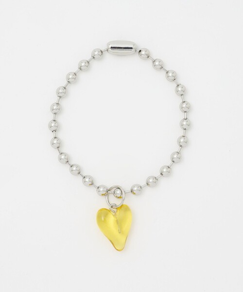 CITEN（シテン）の「＜CITEN＞カラバリクリアハートブレスレット（ブレスレット・レディース・ライラック/ブラック/ライトピンク/コバルトブルー/ケリーグリーン/イエロー/オレンジ/ホワイト/レッド・FREE）」の6枚目の写真