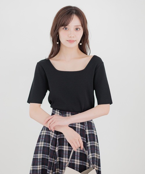Andemiu(アンデミュウ)の「【リブシリーズ】2WAYリブプルオーバー581514(ニット/セーター・レディース・グレー/ブラック/グリーン・FREE)」の2枚目の写真