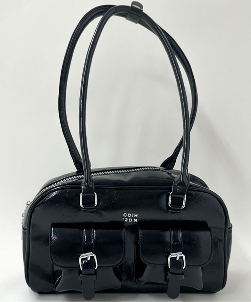 セール】《フェイクレザー×2ポケット》レディース ハンドバッグ ダブル