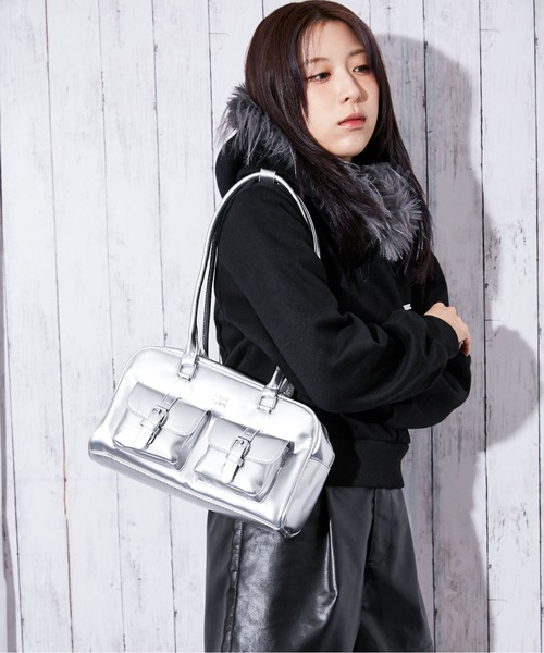 userさん専用 ② セール】《フェイクレザー×2ポケット》レディース ハンドバッグ ダブル