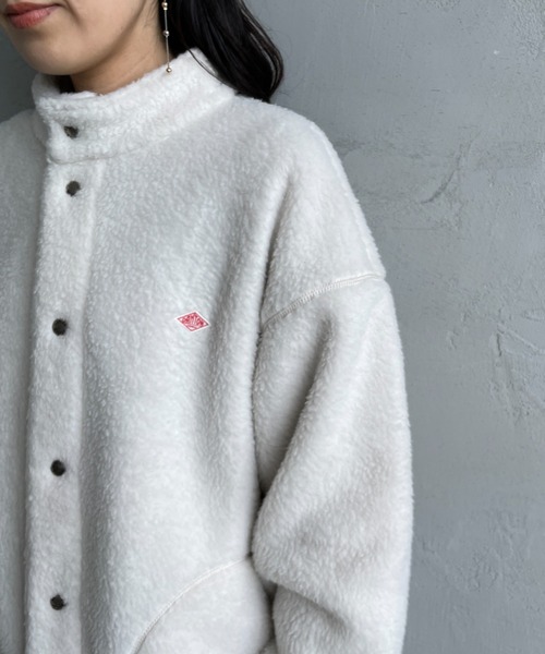 DANTON（ダントン）の「[DANTON/ダントン] スタンドカラー ダブルフェイスボアフリースカーディガン（ブルゾン・レディース・オフホワイト/ブラック/チャコールグレー・L/M/S）」の19枚目の写真