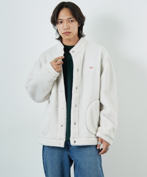 DANTON（ダントン）の「[DANTON/ダントン] スタンドカラー ダブルフェイスボアフリースカーディガン（ブルゾン・レディース・オフホワイト/ブラック/チャコールグレー・L/M/S）」の22枚目の写真