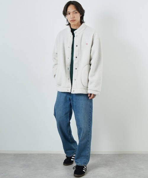 DANTON（ダントン）の「[DANTON/ダントン] スタンドカラー ダブルフェイスボアフリースカーディガン（ブルゾン・レディース・オフホワイト/ブラック/チャコールグレー・L/M/S）」の5枚目の写真