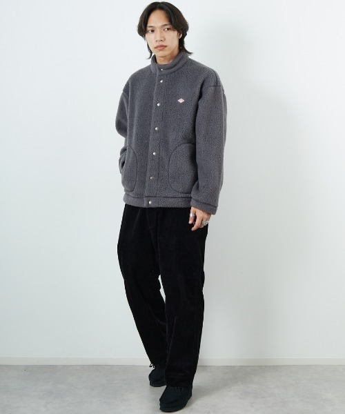 DANTON（ダントン）の「[DANTON/ダントン] スタンドカラー ダブルフェイスボアフリースカーディガン（ブルゾン・レディース・オフホワイト/ブラック/チャコールグレー・L/M/S）」の11枚目の写真