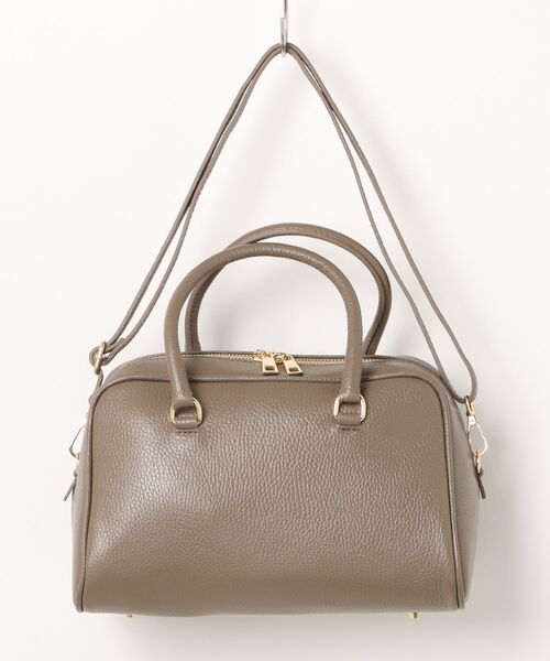 AULENTTI（オウレンティ）の「【AULENTTI/オウレンティ】2WAY レザー ミニボストンバッグ イタリア製（ボストンバッグ・レディース・ブラック/ダークベージュ・FREE）」の14枚目の写真