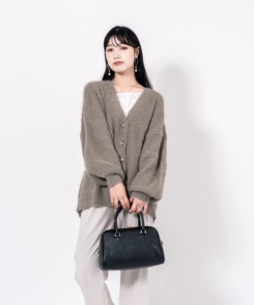 AULENTTI（オウレンティ）の「【AULENTTI/オウレンティ】2WAY レザー ミニボストンバッグ イタリア製（ボストンバッグ・レディース・ブラック/ダークベージュ・FREE）」の19枚目の写真