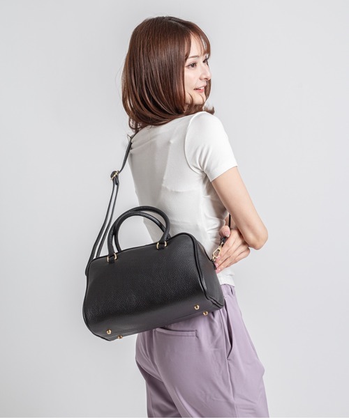 AULENTTI/オウレンティ】2WAY レザー ミニボストンバッグ イタリア製