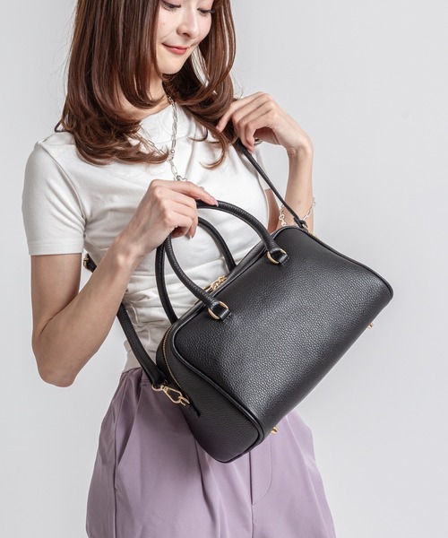 AULENTTI/オウレンティ】2WAY レザー ミニボストンバッグ イタリア製