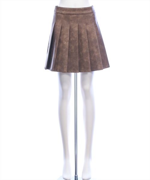 clear（クリア）の「アンティークレザープリーツミニスカート(セット可)[カジュアル 着回し抜群 大人]（スカート・レディース・ブラック/ブラウン・S/M）」の16枚目の写真