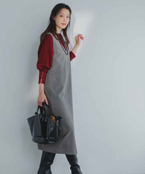 ANY SIS（エニィスィス）の「CICA加工 ビューティドルマン ニット（ニット/セーター・レディース・ブラック系/ベージュ系/ダークグリーン系/アイボリー系/ネイビー系/ピンク系/ライトグレー系/ワイン系/ダルブルー系/ライトイエロー系・MEDIUM）」の13枚目の写真