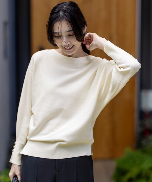 ANY SIS（エニィスィス）の「CICA加工 ビューティドルマン ニット（ニット/セーター・レディース・ブラック系/ベージュ系/ダークグリーン系/アイボリー系/ネイビー系/ピンク系/ライトグレー系/ワイン系/ダルブルー系/ライトイエロー系・MEDIUM）」の21枚目の写真