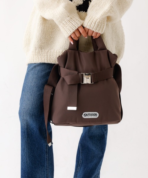 OUTDOOR PRODUCTS(アウトドアプロダクツ)の「【OUTDOOR PRODUCTS / アウトドアプロダクツ】2wayTote S/巾着ショルダーバッグ/2way/巾着/Sサイズ【WEB限定】(ショルダーバッグ・レディース・チャコールグレー/シルバー/ブラック/オレンジ/ブラウン/インディゴブルー/アイボリー/モカ・フリー)」の5枚目の写真