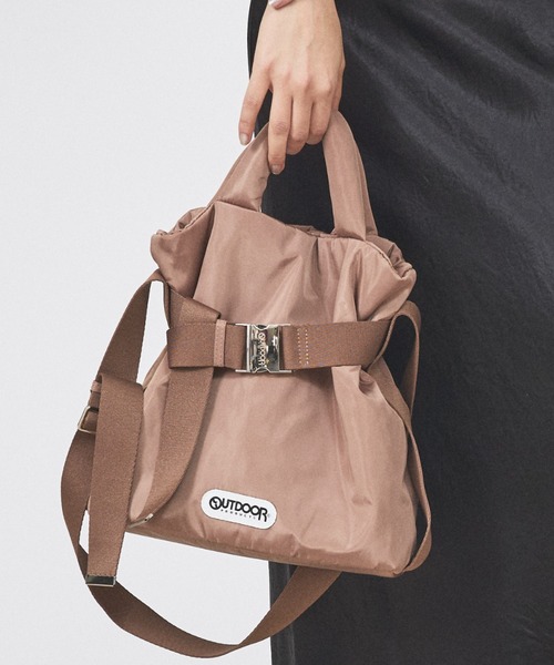 OUTDOOR PRODUCTS(アウトドアプロダクツ)の「【OUTDOOR PRODUCTS / アウトドアプロダクツ】2wayTote S/巾着ショルダーバッグ/2way/巾着/Sサイズ【WEB限定】(ショルダーバッグ・レディース・チャコールグレー/シルバー/ブラック/オレンジ/ブラウン/インディゴブルー/アイボリー/モカ・フリー)」の6枚目の写真