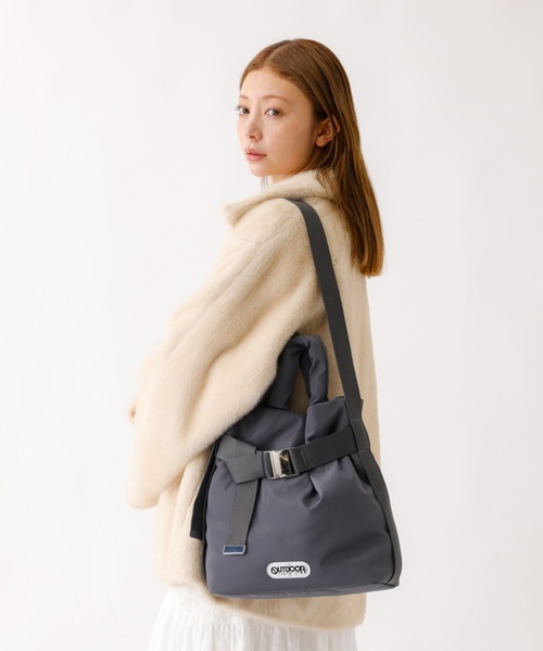 OUTDOOR PRODUCTS(アウトドアプロダクツ)の「【OUTDOOR PRODUCTS / アウトドアプロダクツ】2wayTote S/巾着ショルダーバッグ/2way/巾着/Sサイズ【WEB限定】(ショルダーバッグ・レディース・チャコールグレー/シルバー/ブラック/オレンジ/ブラウン/インディゴブルー/アイボリー/モカ・フリー)」の12枚目の写真