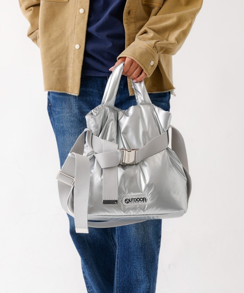 OUTDOOR PRODUCTS(アウトドアプロダクツ)の「【OUTDOOR PRODUCTS / アウトドアプロダクツ】2wayTote S/巾着ショルダーバッグ/2way/巾着/Sサイズ【WEB限定】(ショルダーバッグ・レディース・チャコールグレー/シルバー/ブラック/オレンジ/ブラウン/インディゴブルー/アイボリー/モカ・フリー)」の20枚目の写真