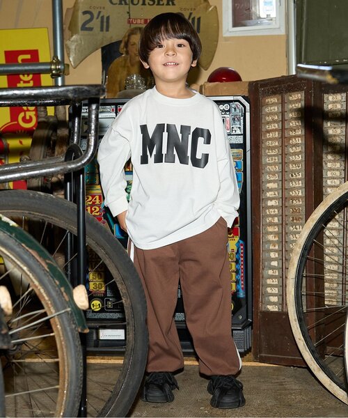 b・ROOM（ビールーム）の「【MNCM】【カイテキ天竺】ロゴプリントビッグTシャツ（Tシャツ/カットソー・キッズ・オフホワイト/ブラック/カーキ/ネイビー・140cm/130cm/120cm/110cm/150cm）」の7枚目の写真