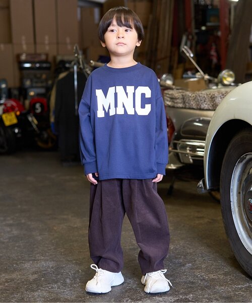 b・ROOM（ビールーム）の「【MNCM】【カイテキ天竺】ロゴプリントビッグTシャツ（Tシャツ/カットソー・キッズ・オフホワイト/ブラック/カーキ/ネイビー・140cm/130cm/120cm/110cm/150cm）」の14枚目の写真