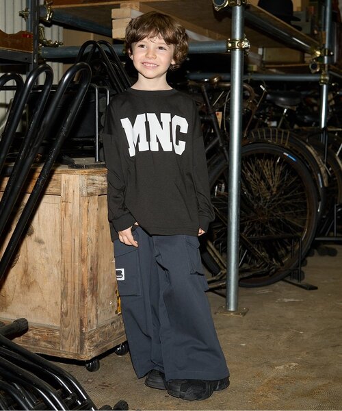 b・ROOM（ビールーム）の「【MNCM】【カイテキ天竺】ロゴプリントビッグTシャツ（Tシャツ/カットソー・キッズ・オフホワイト/ブラック/カーキ/ネイビー・140cm/130cm/120cm/110cm/150cm）」の17枚目の写真