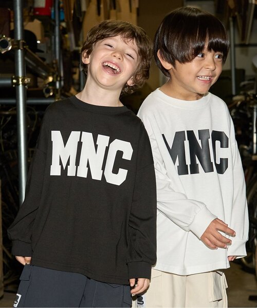 b・ROOM（ビールーム）の「【MNCM】【カイテキ天竺】ロゴプリントビッグTシャツ（Tシャツ/カットソー・キッズ・オフホワイト/ブラック/カーキ/ネイビー・140cm/130cm/120cm/110cm/150cm）」の20枚目の写真