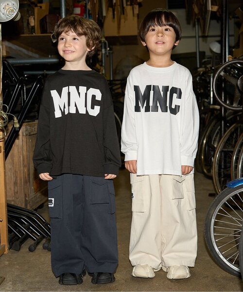 b・ROOM（ビールーム）の「【MNCM】【カイテキ天竺】ロゴプリントビッグTシャツ（Tシャツ/カットソー・キッズ・オフホワイト/ブラック/カーキ/ネイビー・140cm/130cm/120cm/110cm/150cm）」の21枚目の写真