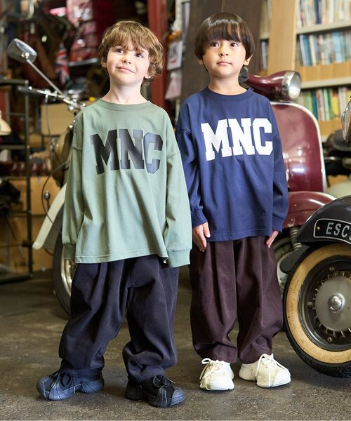 b・ROOM（ビールーム）の「【MNCM】【カイテキ天竺】ロゴプリントビッグTシャツ（Tシャツ/カットソー・キッズ・オフホワイト/ブラック/カーキ/ネイビー・140cm/130cm/120cm/110cm/150cm）」の22枚目の写真