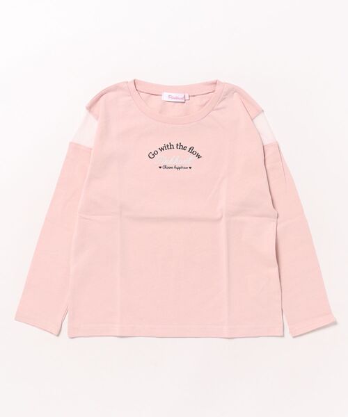 PINKHUNT（ピンクハント）の「PINKHUNT ピンクハント 肩シースルー開きロンT 0893K（Tシャツ/カットソー・キッズ・ホワイト/ブラック/ベビーピンク・120cm/130cm/140cm/150cm/160cm）」の15枚目の写真