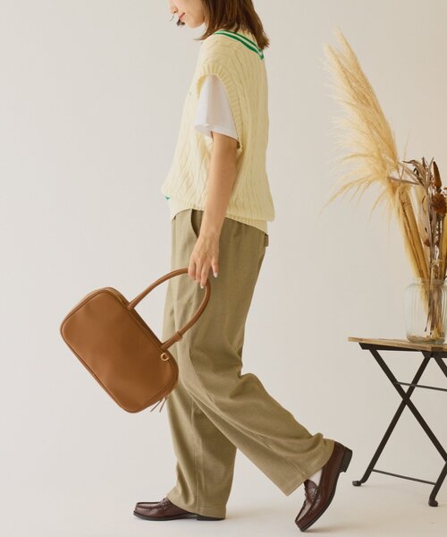 GEVACO（ゲバコ）の「【GEVACO】チルデンニットベスト（ベスト・レディース・アイボリー/ネイビー・ONE SIZE）」の11枚目の写真